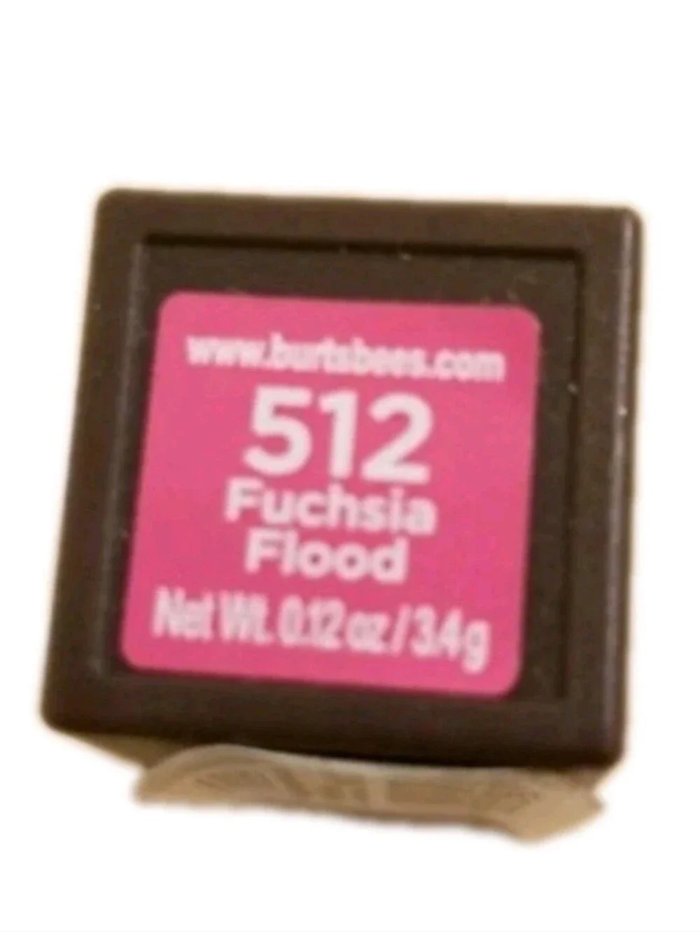 ☆NEW☆SET OF 2☆Burt's Bees 100% Natural Satin Lipstick 512 FUCHSIA FLOOD, 2 Tubes